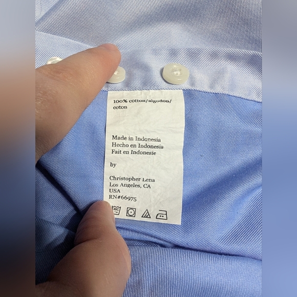 Drapey Light Blue Button up Shirt - Picture 4 of 6